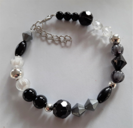 Sieraden maken armband  zwart zilver