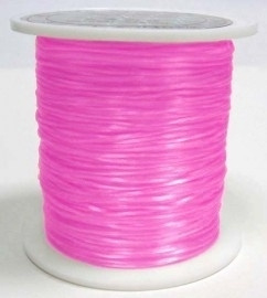 4 x klos nylon elastiek 0.6mm roze