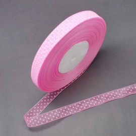 Organza lint 14mm roze bewerkt