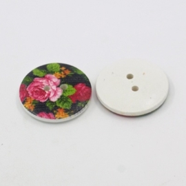 Knoop rond 18mm bloem