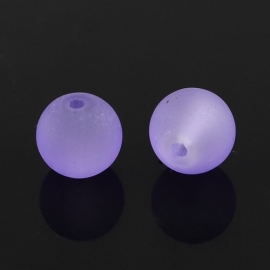 Glaskralen frosted lichtviolet 4mm Aantal 25