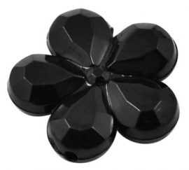 kralen zwart bloem aantal 10