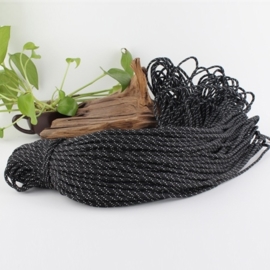 1 meter Paracord zwart zilvergrijs
