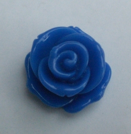 Roosje 23x13mm blauw