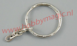 25x Sleutelhanger splitring met ketting