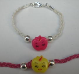 Armband met appel in veel kleuren