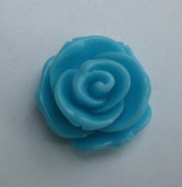 Roosje 23x13mm blauw