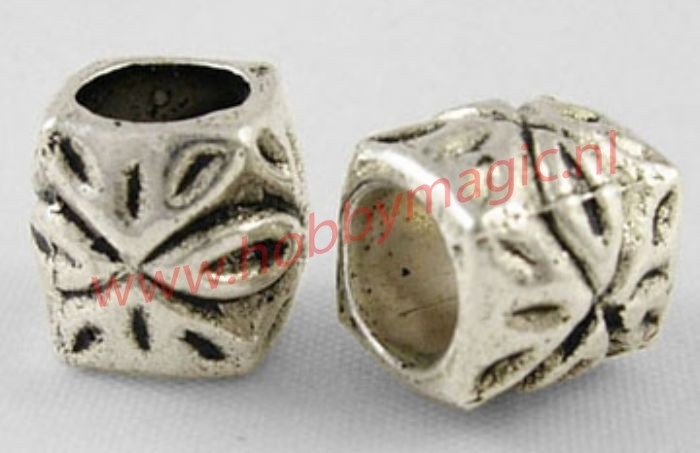 10 x Metal bead tibetaans zilver