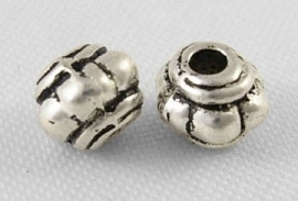 Tibetaans zilver tussenkralen 5x4mm W93 Aantal 20