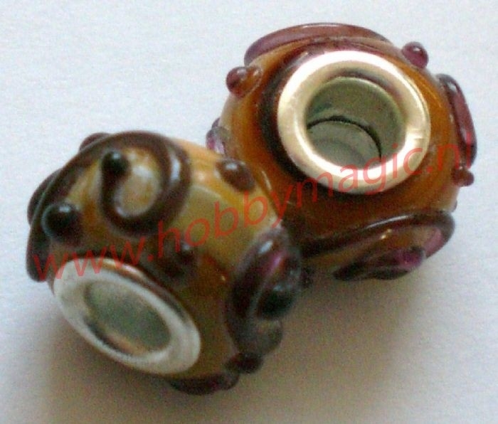 10 x Pandora style glasbead nr.19