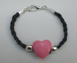 Armband met hart in veel kleuren