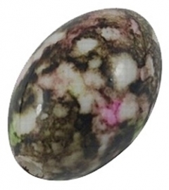 Kralen ovaal 20x13.5mm zwart bewerkt Aantal 8