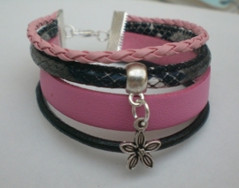 armband roze zwart