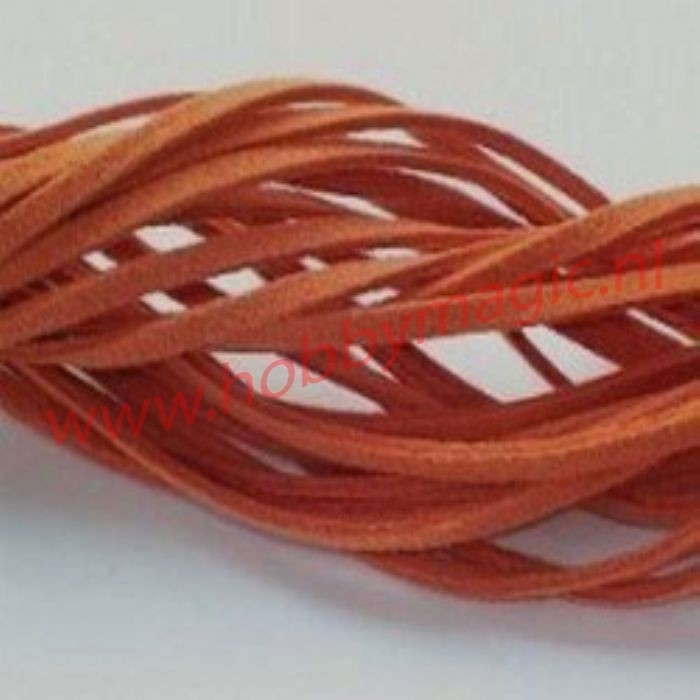 5 meter Suede veter oranje