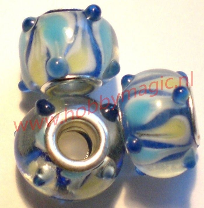 10 x Pandora style glasbead nr.9