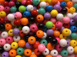 250 x Kralen rond 8mm gekleurd
