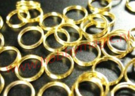 1000 gram splitringetje 6mm goudkleurig