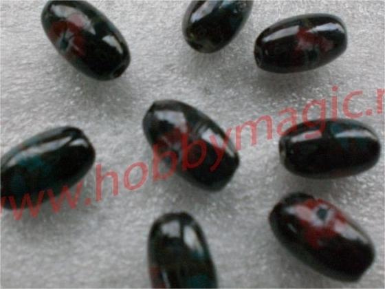 Porseleinen kralen 13x8mm aantal 8