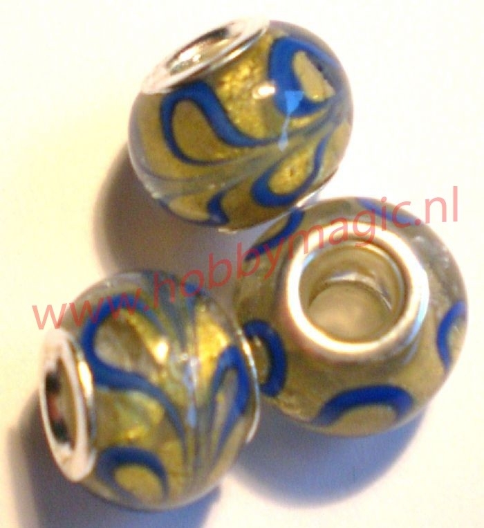 10 x Pandora style glasbead nr.15