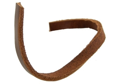 1meter leer plat bruin 6 x 2.5mm