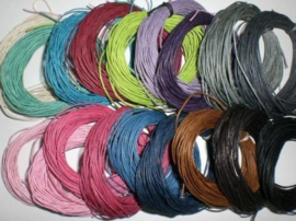 100 meter Waxkoord in 10 verschillende kleuren