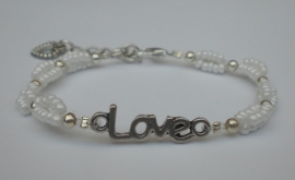 armband rocailles met love