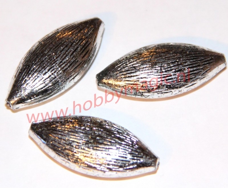 10 kralen  ovaal plat 40x18mm
