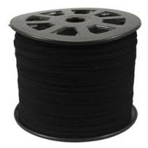 1 rol  suede veter zwart