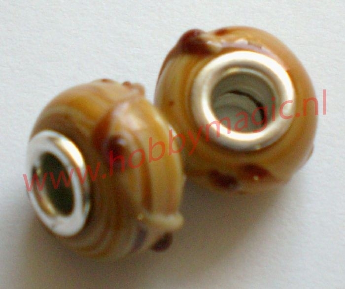 10 x Pandora style glasbead nr.18