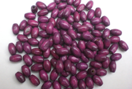 500 x Houten kralen  8x5mm  fuchsia