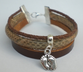 Sieradenpakket zelfmaak armband bruin camel 04