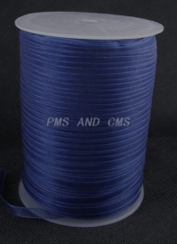 Organza lint 6mm donkerblauw