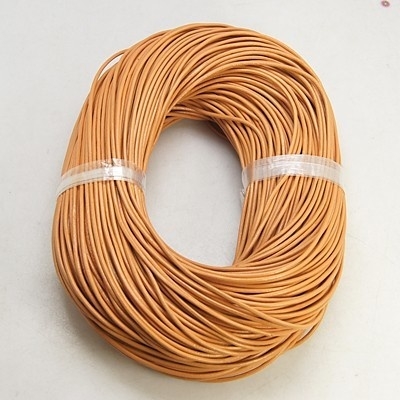 2 meter leer rond 2mm navajo white
