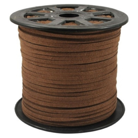 1 rol suede veter bruin