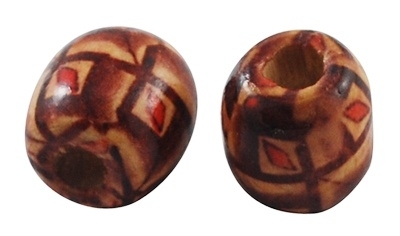 40 x Kralen hout 16x17mm nr.07
