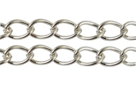 Schakelketting 6x4.5 lichtzilver 1meter
