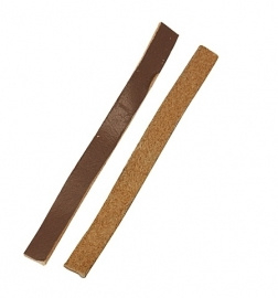 1 meter Leer plat 10 x 2mm donkerbruin