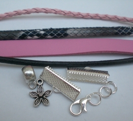 armband roze zwart
