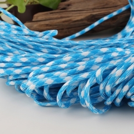 1 meter Paracord blauw/wit