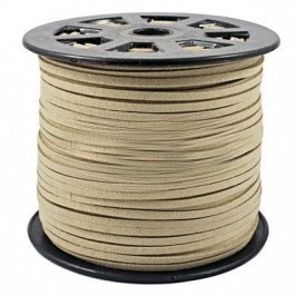 1 rol suede veter beige