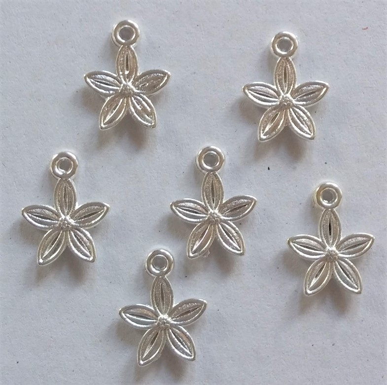 50 X Bedel tibetaans zilver bloem