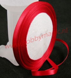 Satijnlint 6mm rood