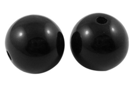 250 x Kralen zwart rond  6mm
