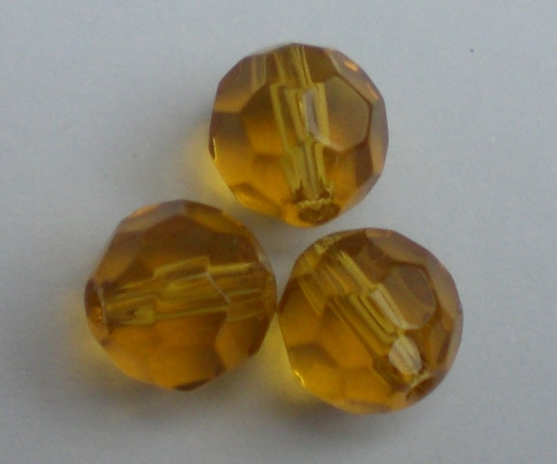 15 Facet glaskralen 8mm