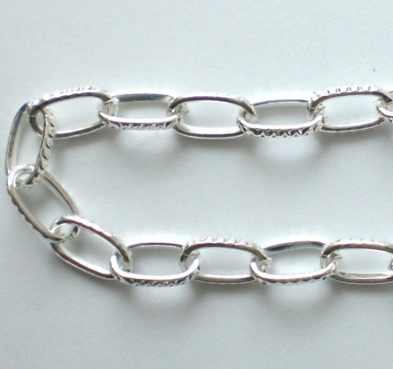 Schakelketting ribbel 8x4.5mm