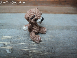 Dollhouse miniature cuddle bear in 1" scale