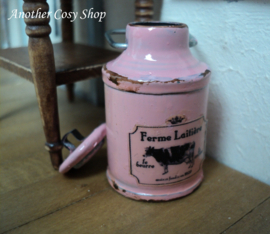 Dollhouse miniature milk can with lid 1" scale