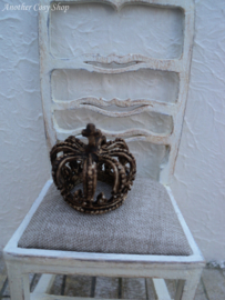 Poppenhuis miniatuur  decoratie metalen kroontje