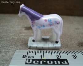 Statue lilac horse with painting