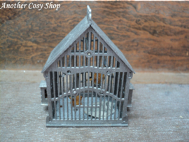 Puppenhaus Vogelkäfig mit Vogeln im Maßstab 1:12